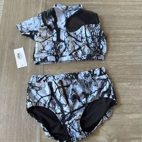 Patrick J FOREST SET dance wear size M Grey/Black Nwt - Picture 4 of 6